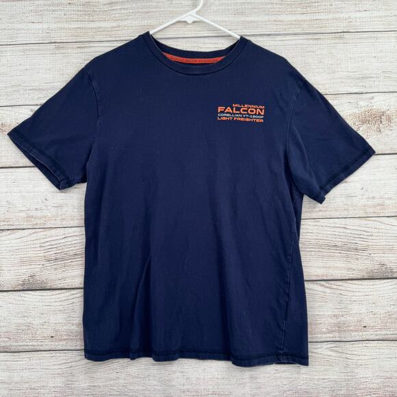 Star Wars Galaxys Edge Millenium Falcon T-Shirt Mens Medium Blue Black Spire - Picture 2 of 6